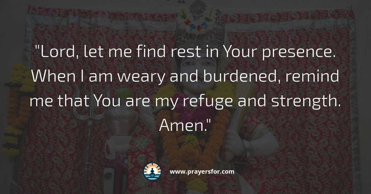 Resting in God's Presence Prayer