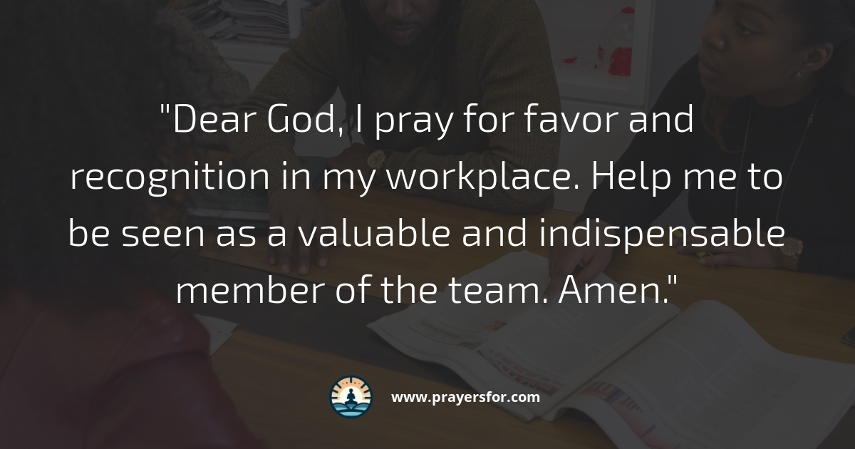 Favor and Recognition Prayer