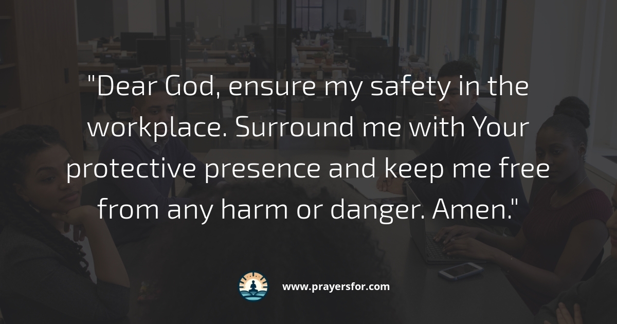 Safety in the Workplace Prayer