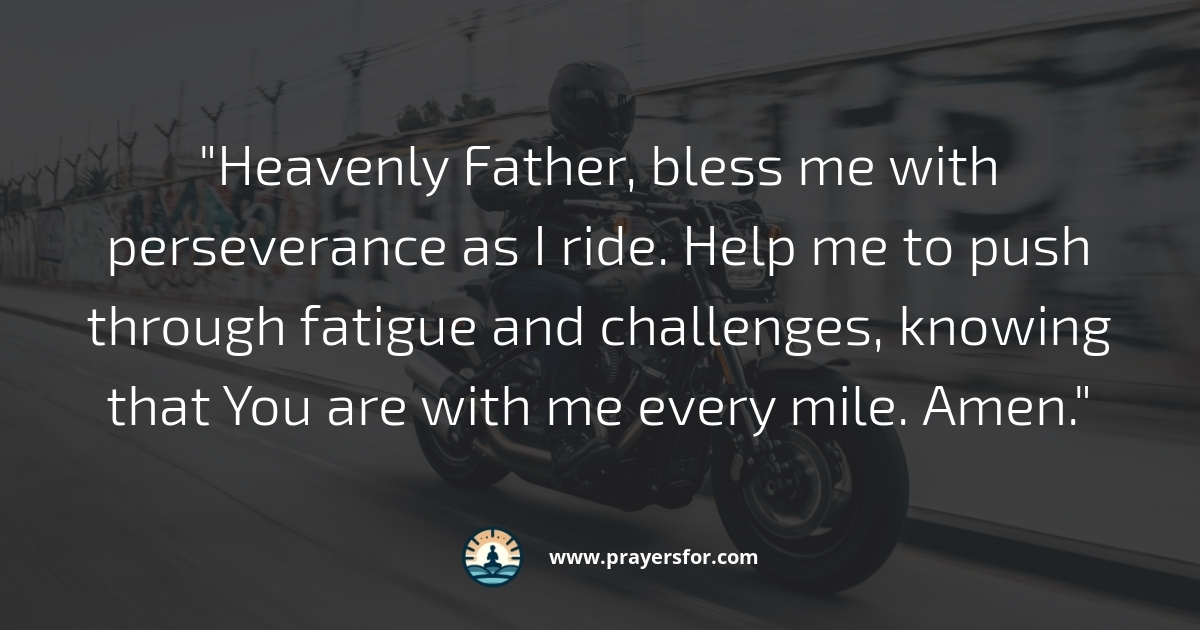 Perseverance on the Road Prayer