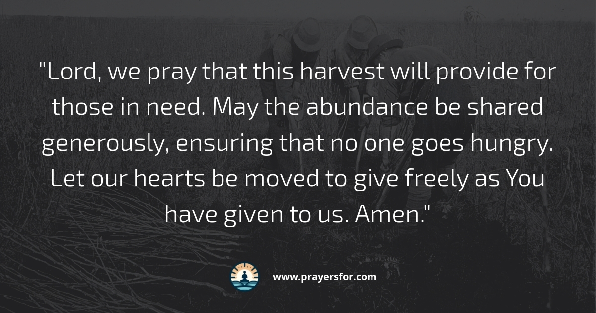 Provision for the Needy Prayer