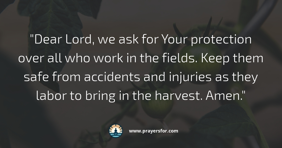 Safety for Workers Prayer