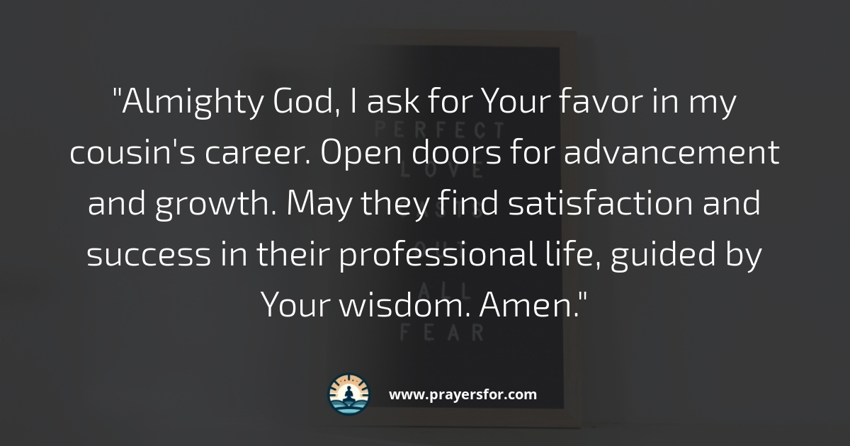 Career Advancement Prayer