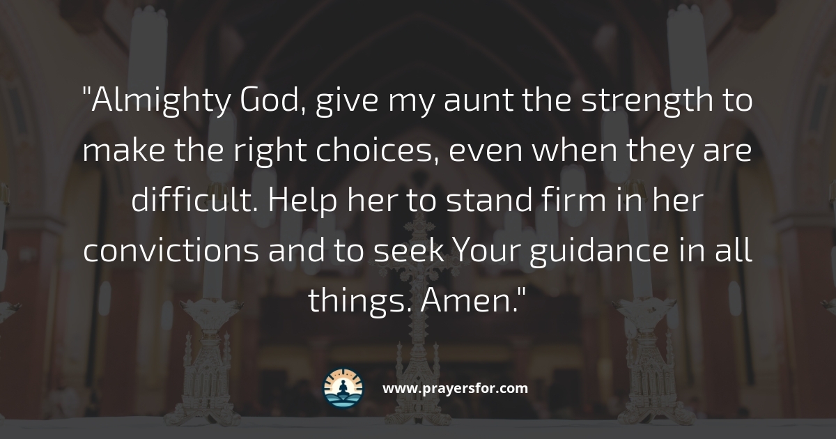 Strength in Choices Prayer