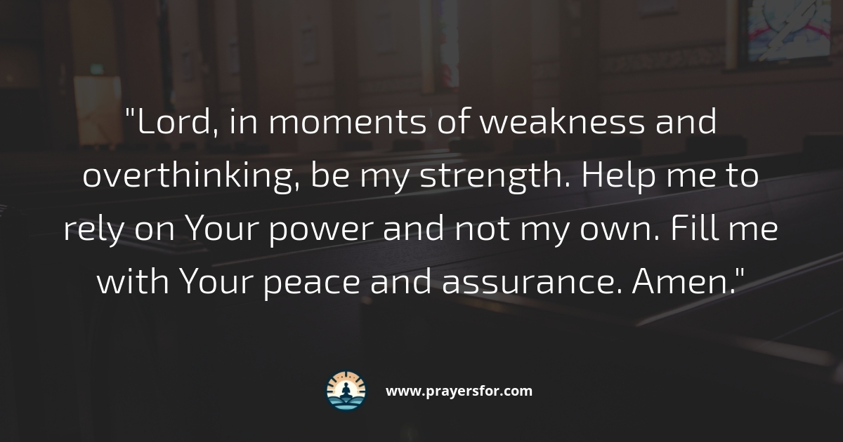 Strength in Weakness Prayer