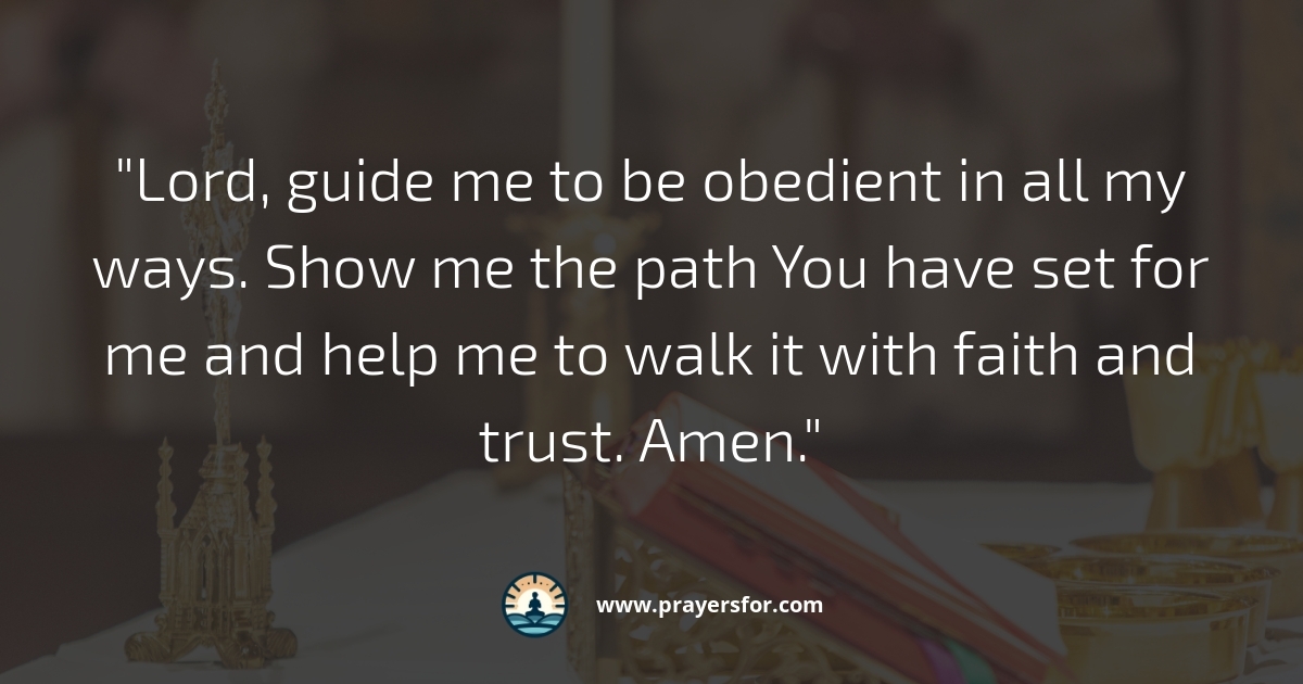 Guidance in Obedience Prayer