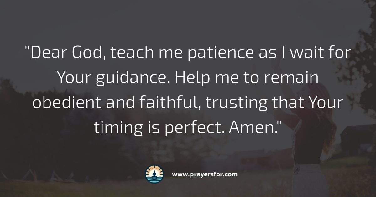 Patience in Waiting Prayer