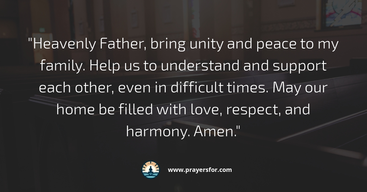 Family Unity Prayer