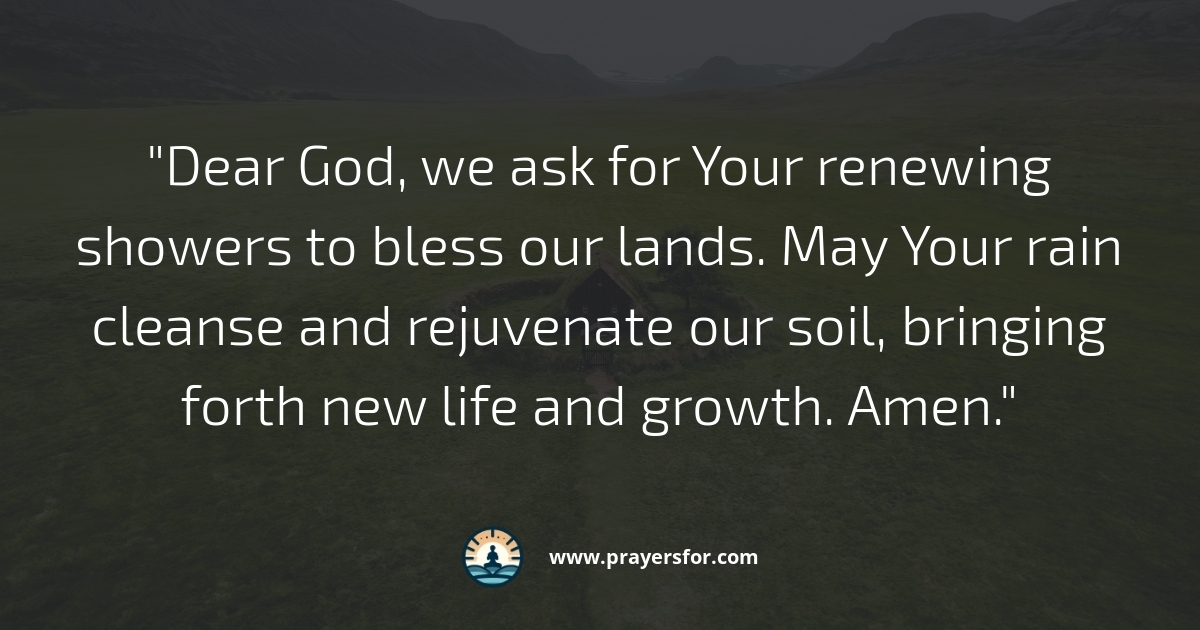 Renewing Showers Prayer