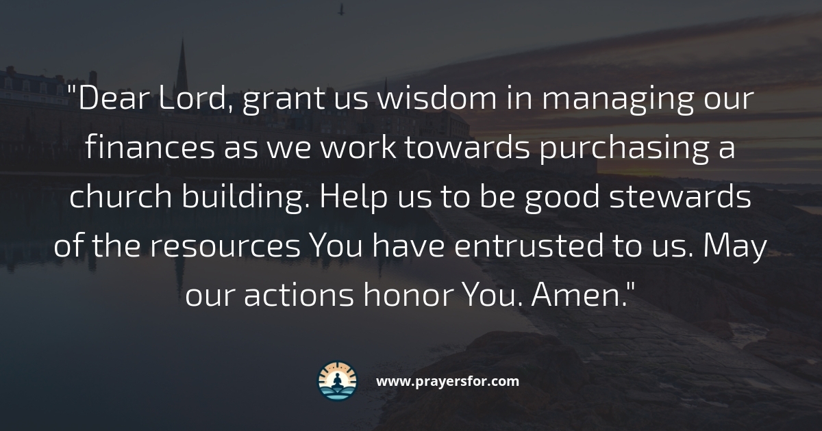 Wise Stewardship Prayer