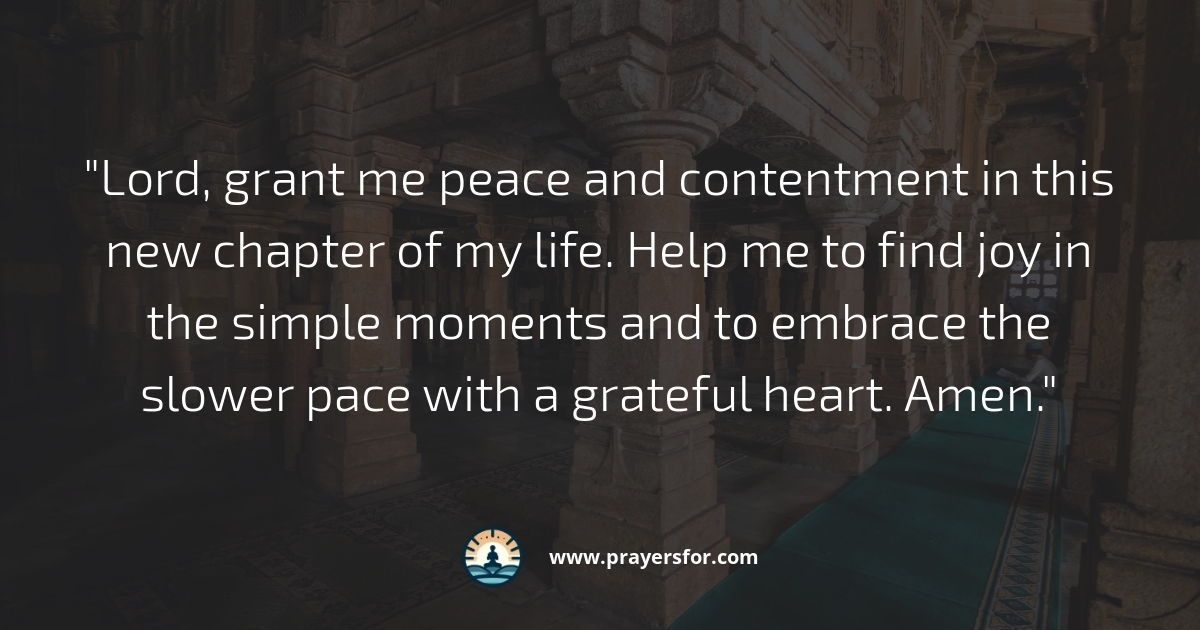 Peace and Contentment Prayer