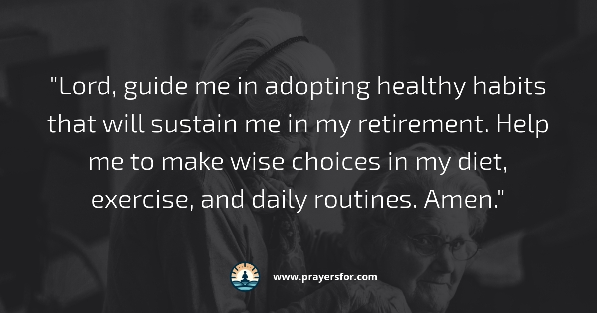 Healthy Habits Prayer