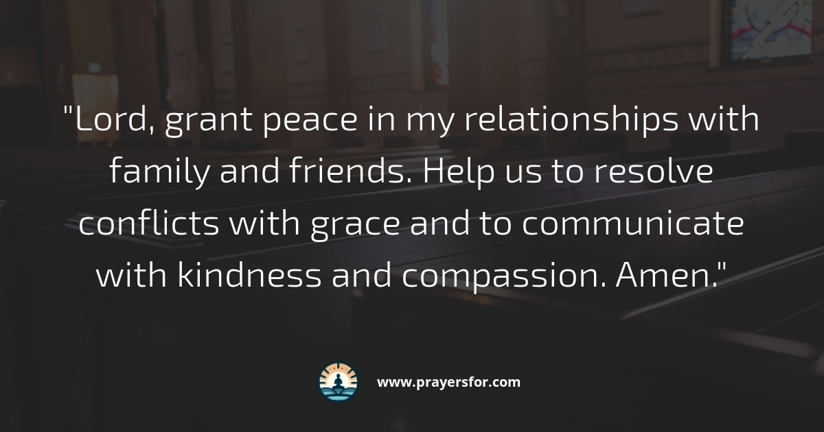 Peace in Relationships Prayer