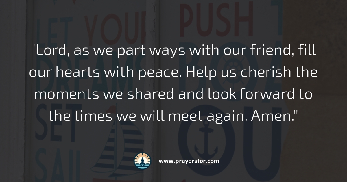 Peaceful Parting Prayer
