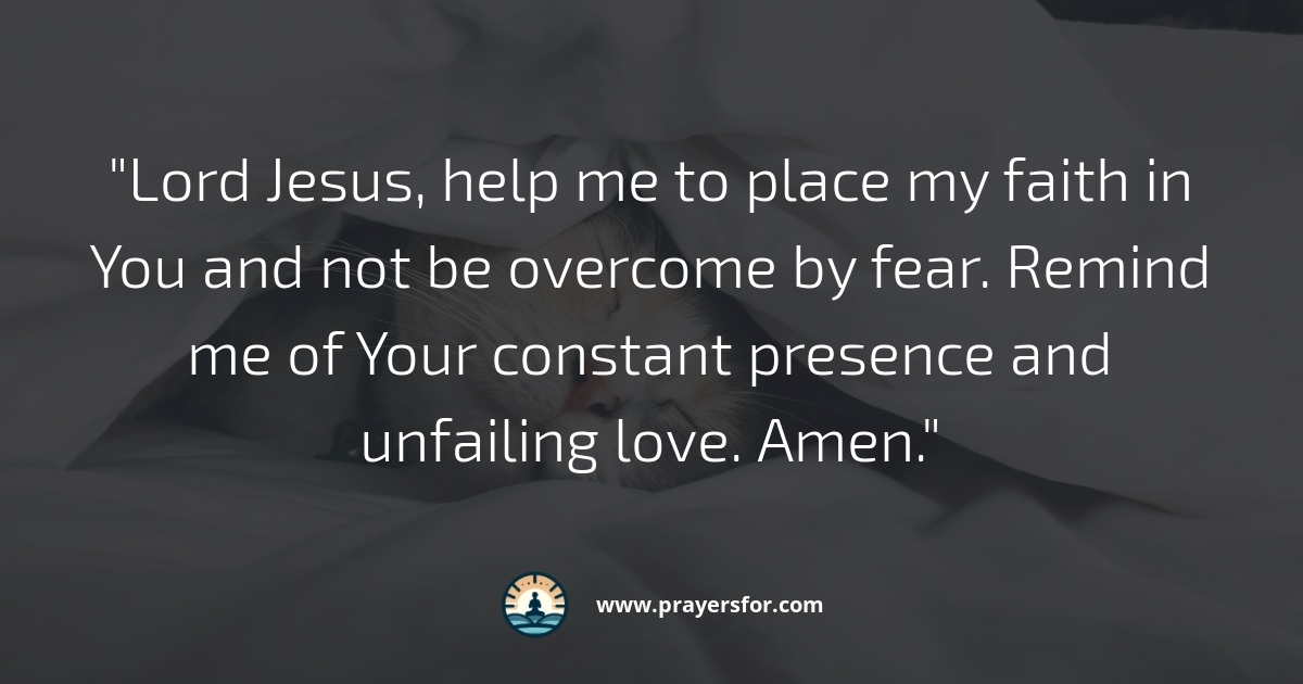 Faith Over Fear Prayer