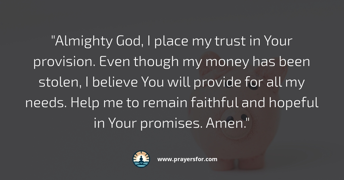 Trust in God's Provision Prayer
