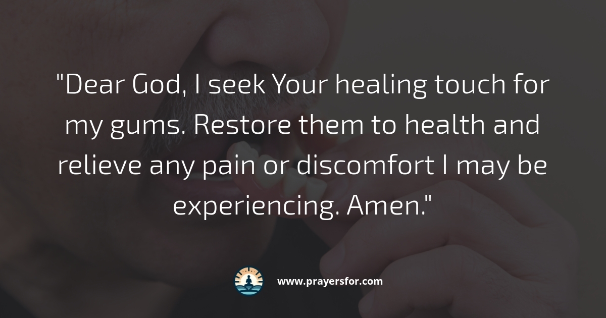 Healing for Gums Prayer