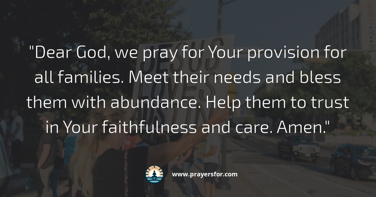 Provision for Needs Prayer