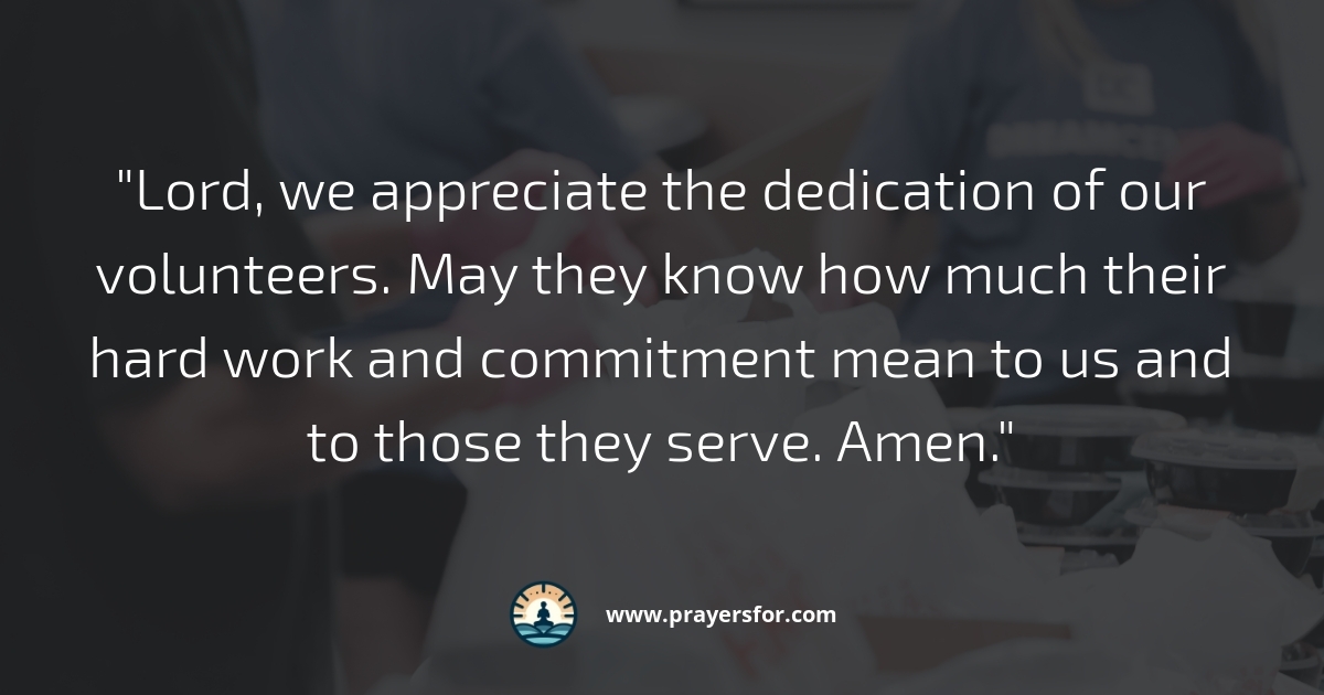 Appreciation for Dedication Prayer