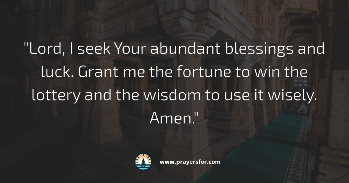 Abundant Luck Prayer