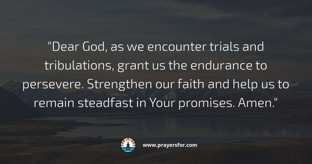 Endurance in Trials Prayer