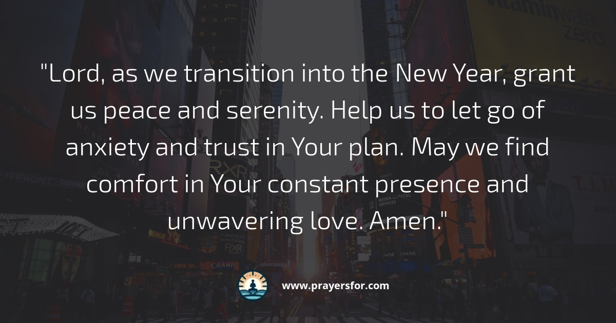Peaceful Transitions Prayer