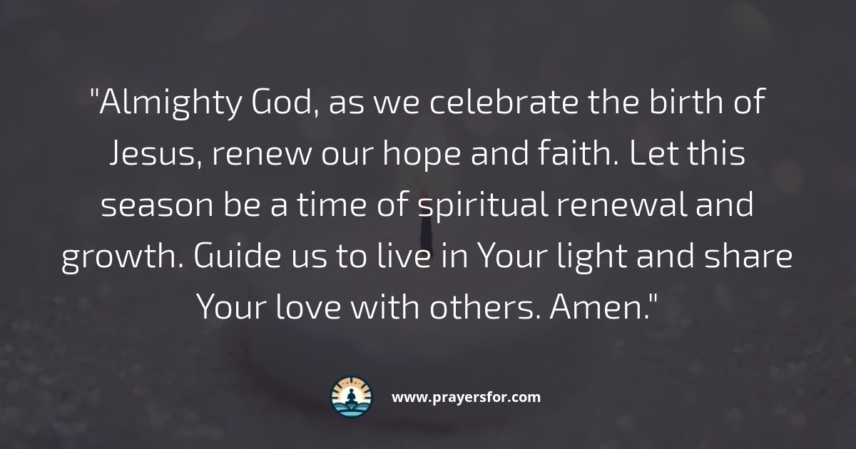 Prayer to keep Christ at the center of Christmas