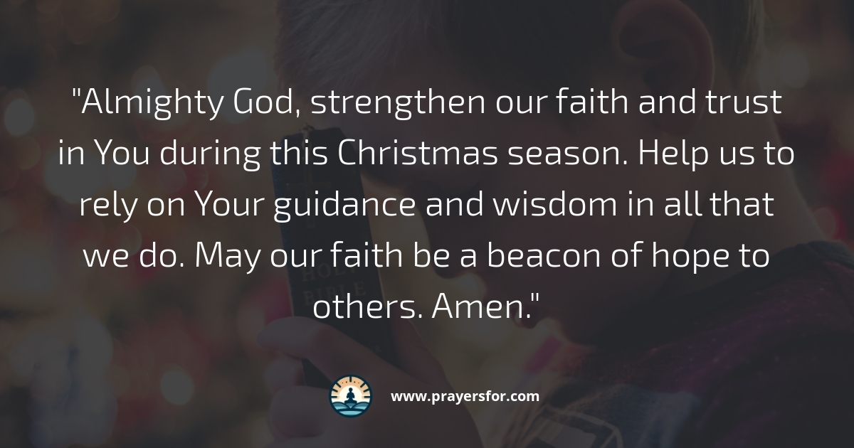 Christmas prayer for family and friends
