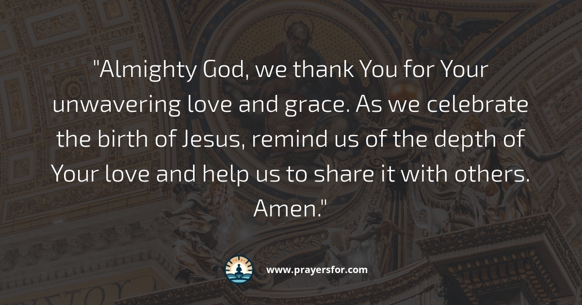 Christmas prayer for peace and comfort in hard holidays