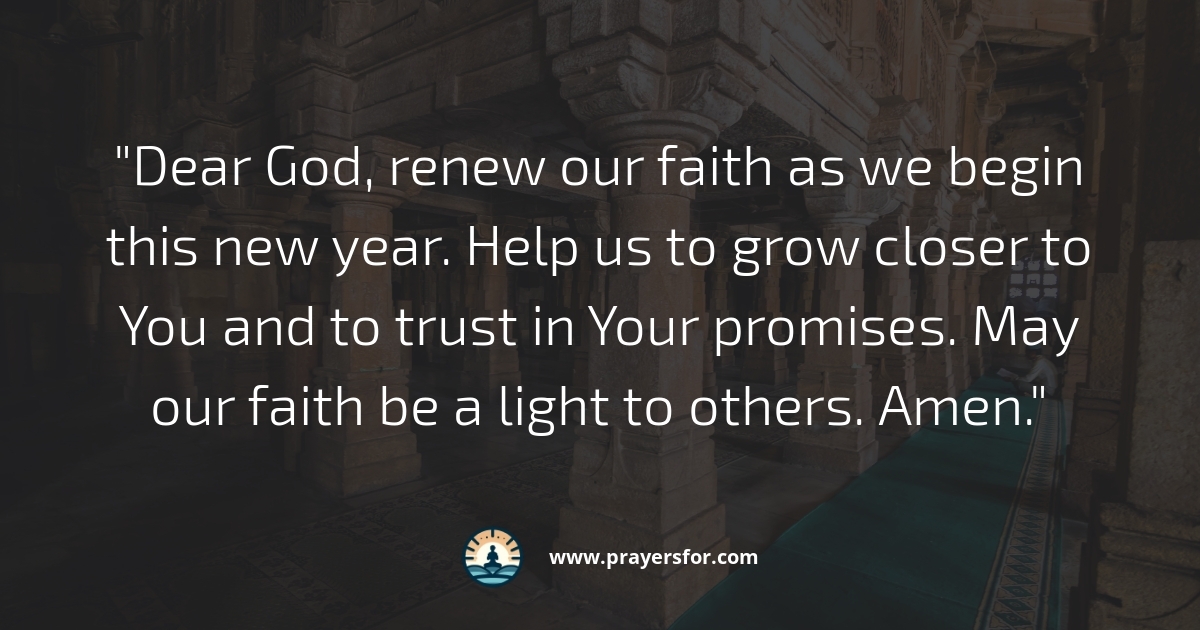 Prayer to welcome January with fresh faith