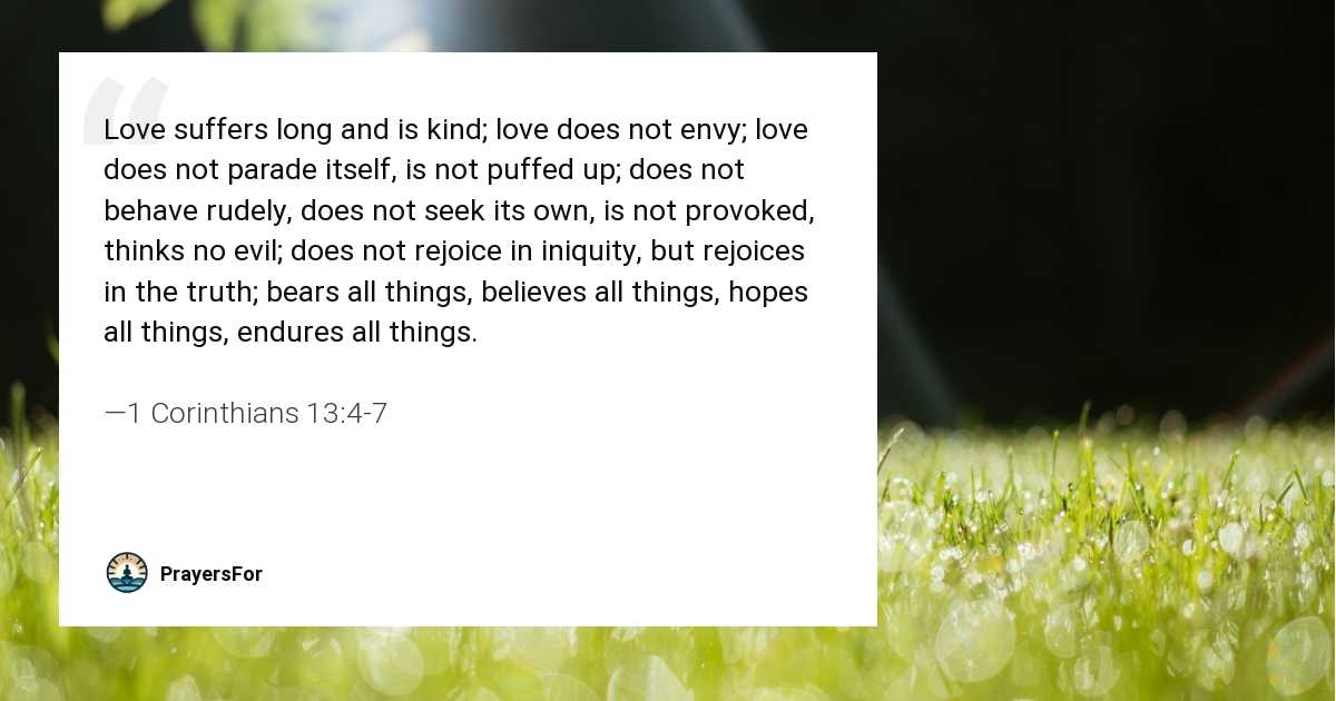1 Corinthians 13:4-7