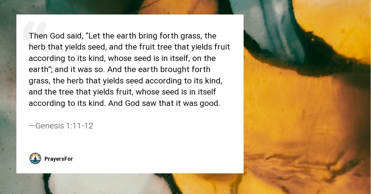 Genesis 1:11-12
