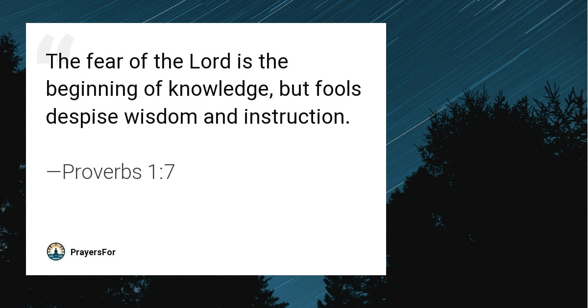 Proverbs 1:7