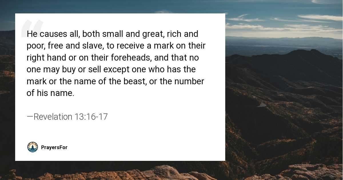Revelation 13:16-17