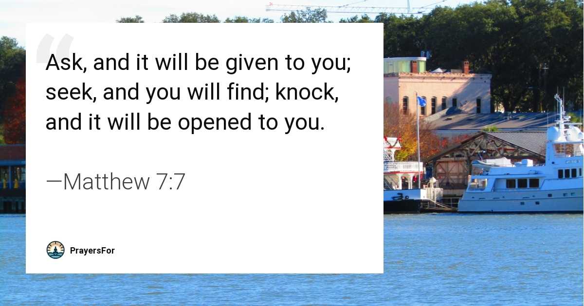 Matthew 7:7