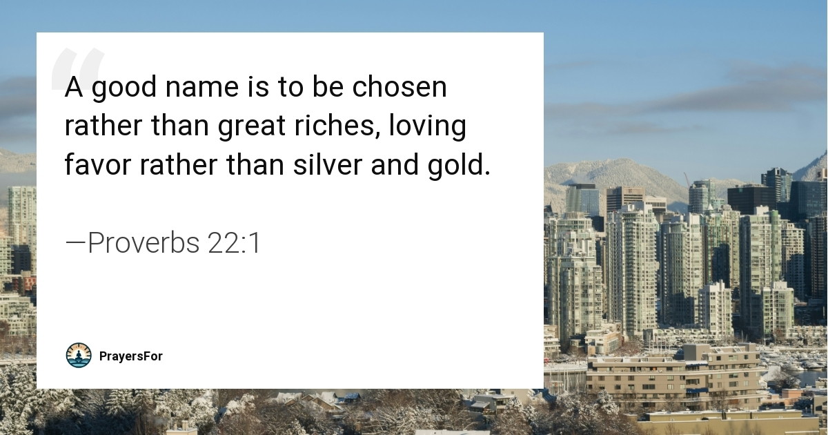 Proverbs 22:1