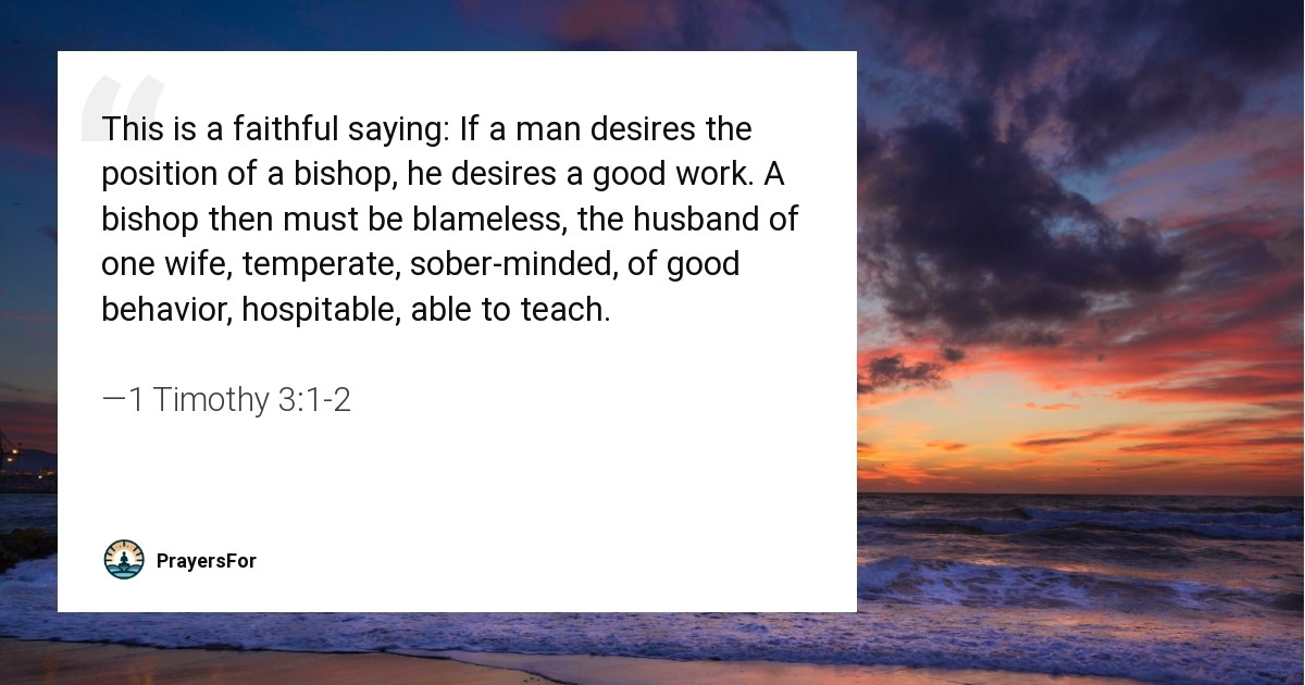 1 Timothy 3:1-2
