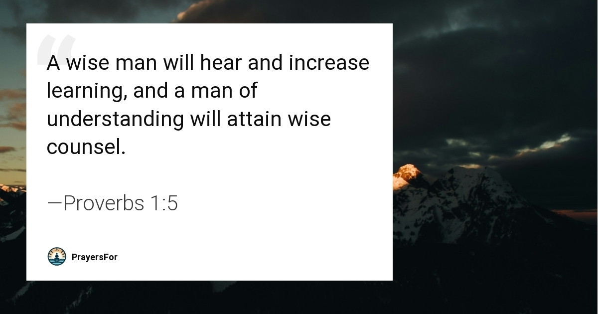 Proverbs 1:5