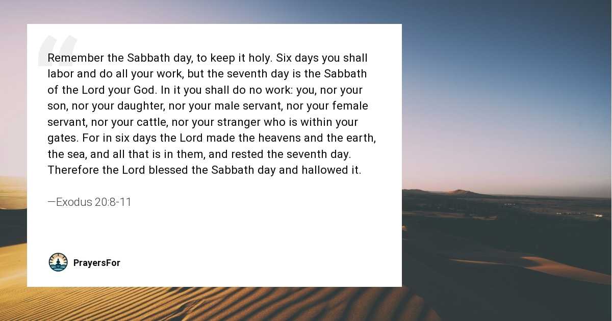 Exodus 20:8-11
