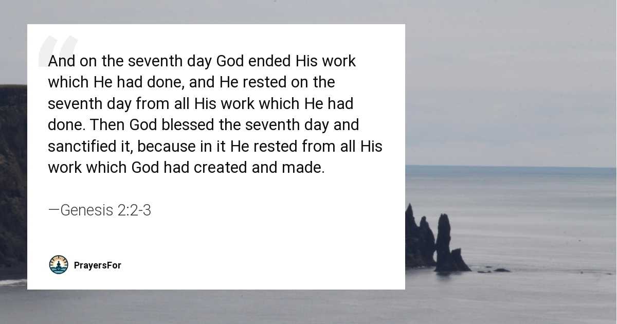 Genesis 2:2-3