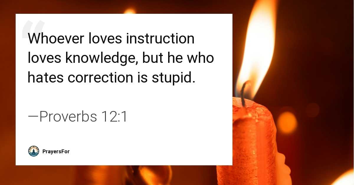 Proverbs 12:1