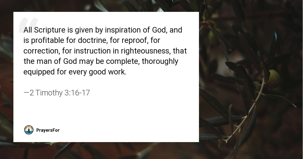 2 Timothy 3:16-17
