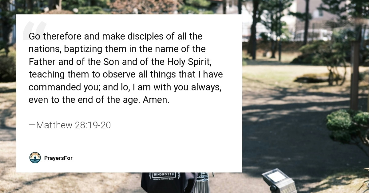 Matthew 28:19-20