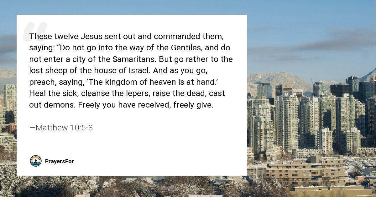 Matthew 10:5-8