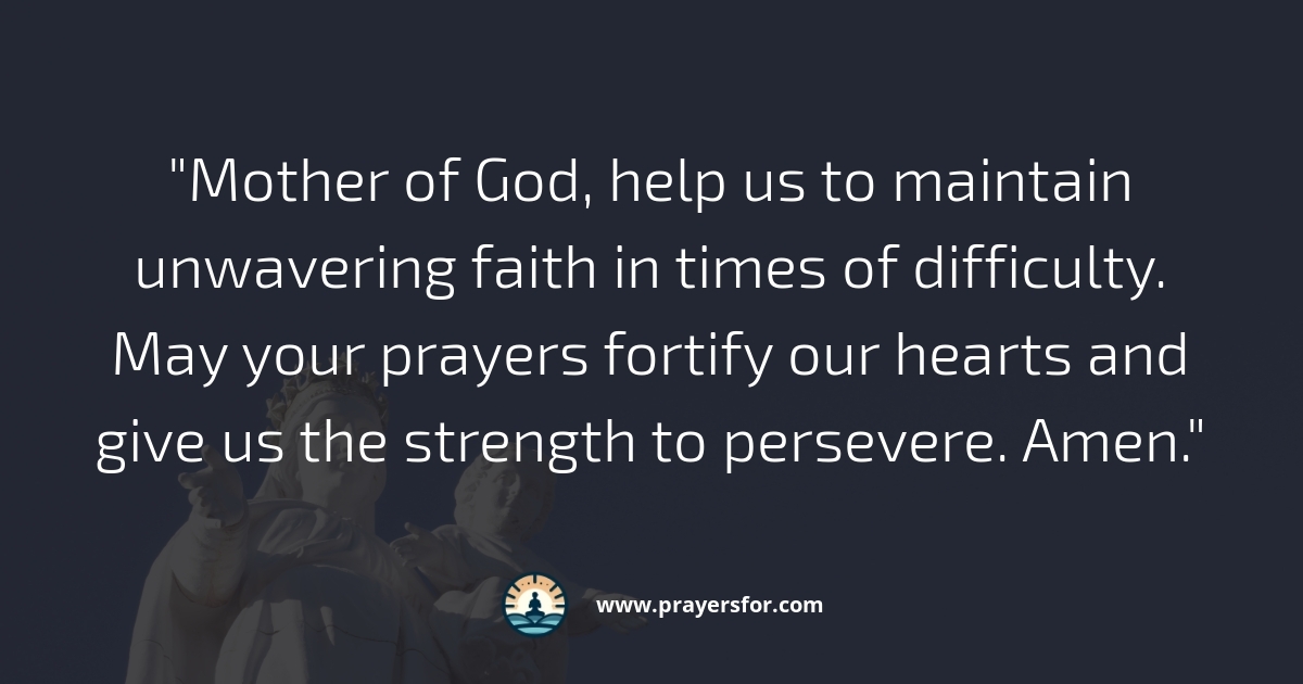 Unwavering Faith Prayer