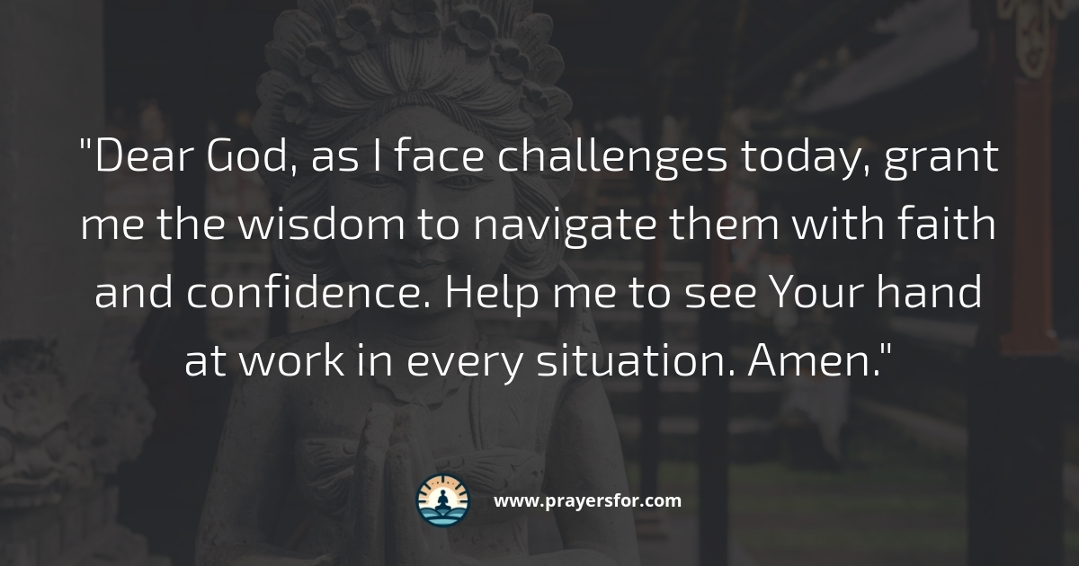 Wisdom in Challenges Prayer