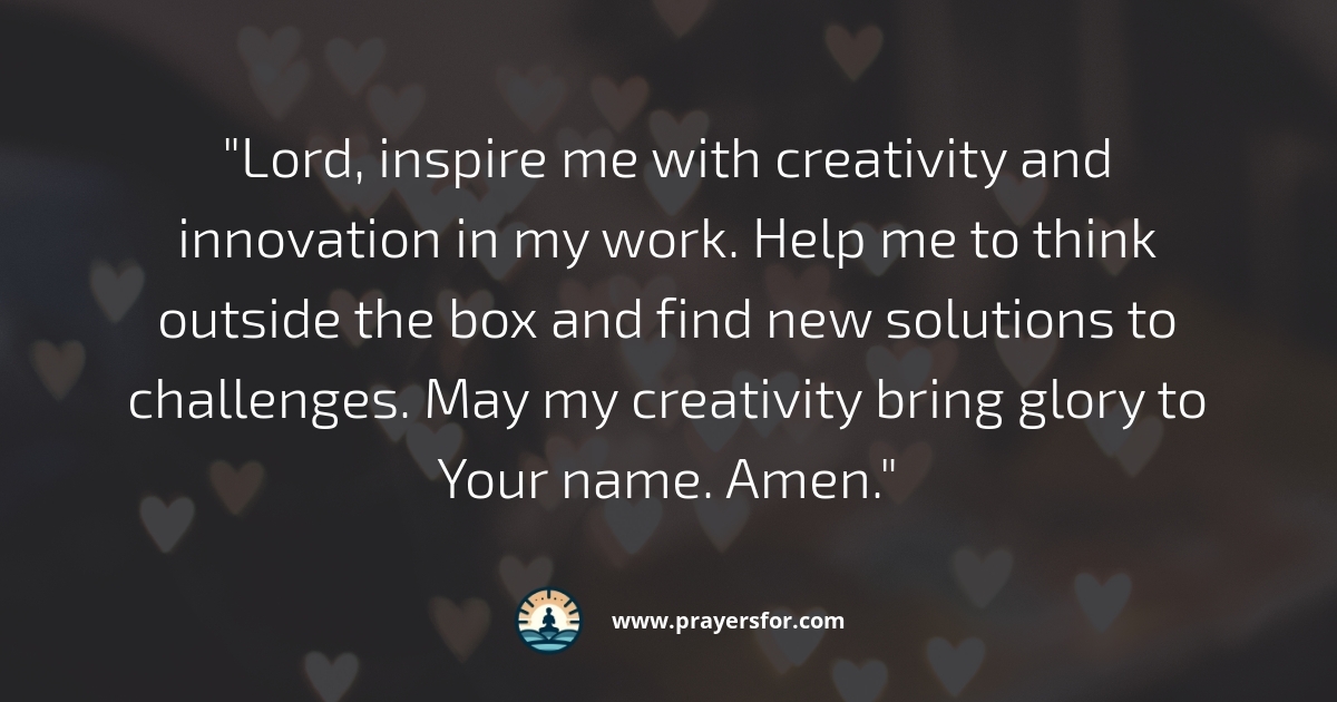 Creativity and Innovation Prayer