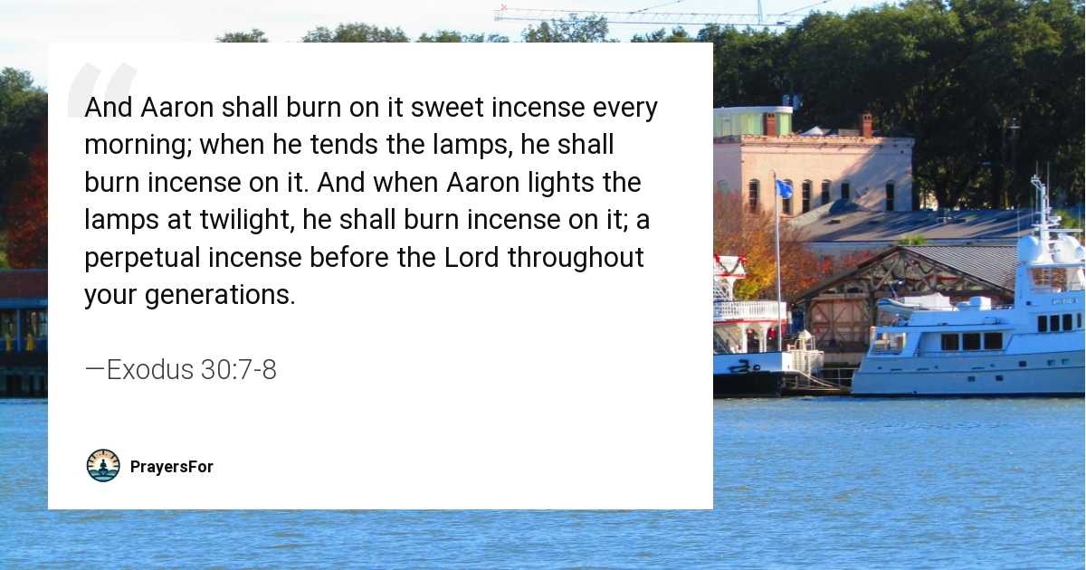 Exodus 30:7-8