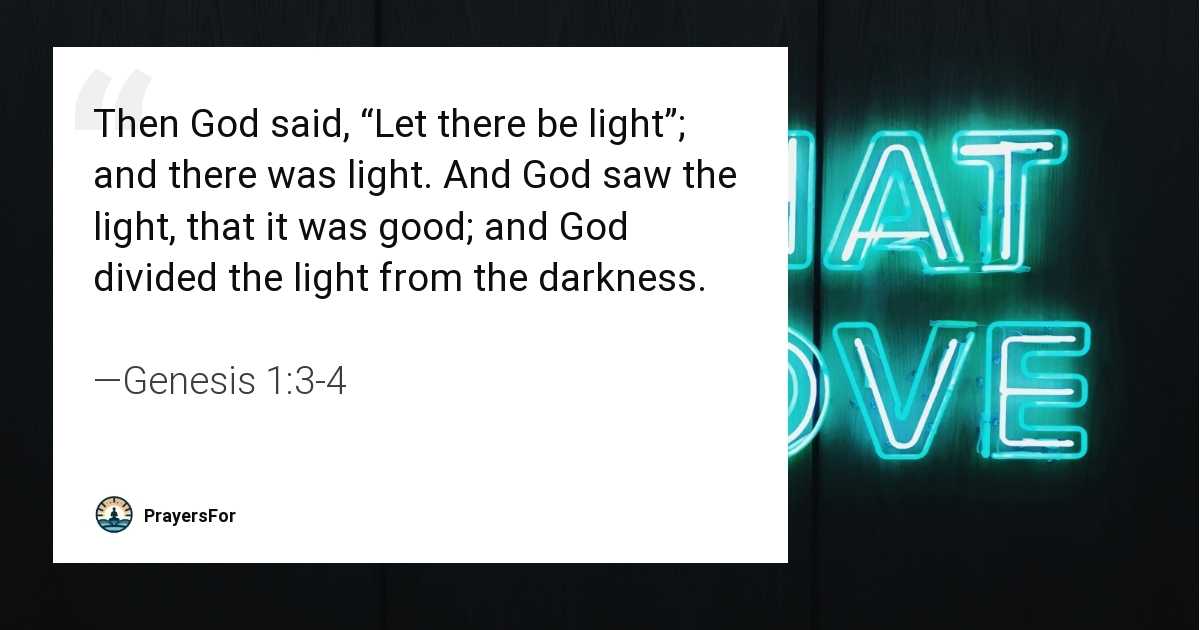 Genesis 1:3-4