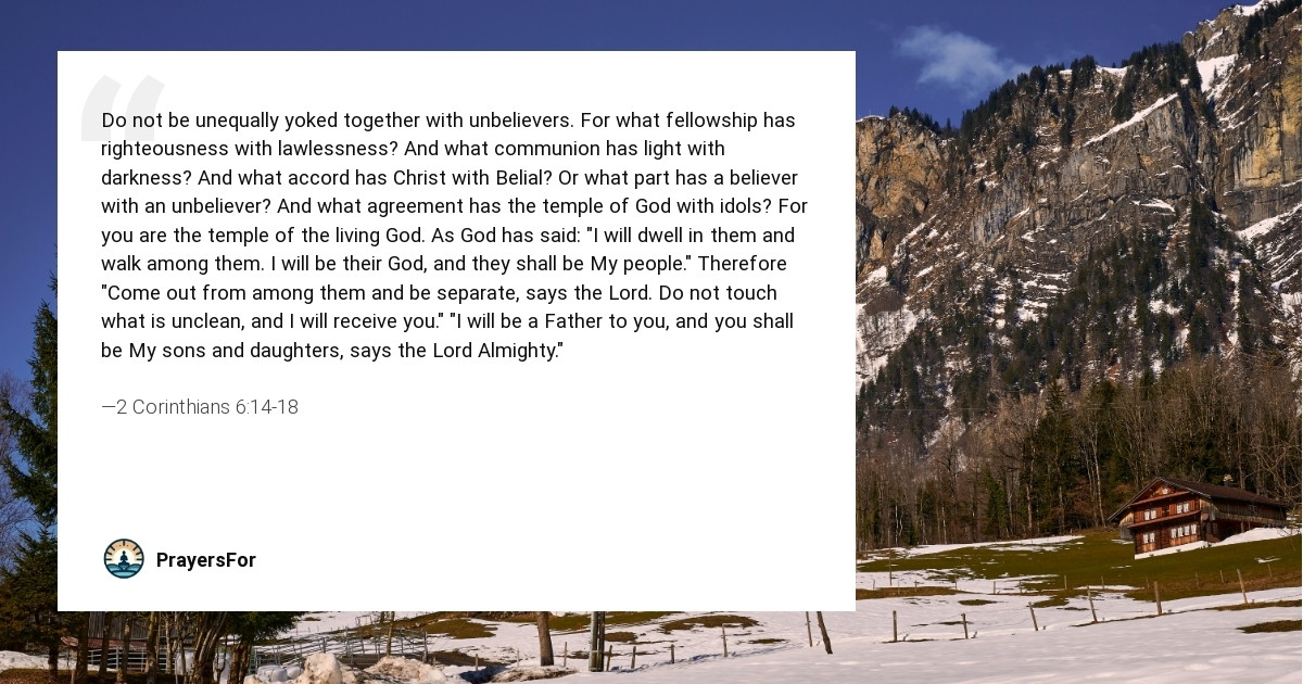 2 Corinthians 6:14-18